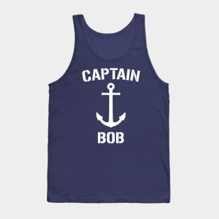 Nautical Captain Bob Personalized Boat Anchor Tank Top